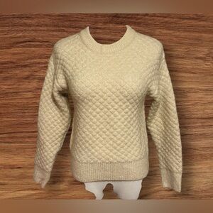 NWT Miou Muse Color Sweater Top - Cream